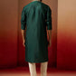 Bottle Green Silk Festival Wear Men'S Kurta Set