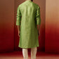 Green Silk Festival Wear Men'S Kurta Set