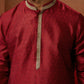 Maroon Silk Festival Wear Men'S Kurta Set