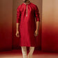 Maroon Silk Festival Wear Men'S Kurta Set