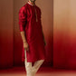 Maroon Silk Festival Wear Men'S Kurta Set