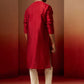 Maroon Silk Festival Wear Men'S Kurta Set