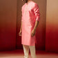 Pink Silk Festival Wear Men'S Kurta Set
