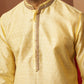 Yellow Silk Festival Wear Men'S Kurta Set