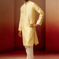 Yellow Silk Festival Wear Men'S Kurta Set
