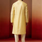 Yellow Silk Festival Wear Men'S Kurta Set