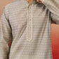 Grey Silk Wedding Wear Men'S Kurta Set