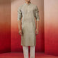 Grey Silk Wedding Wear Men'S Kurta Set