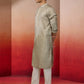 Grey Silk Wedding Wear Men'S Kurta Set