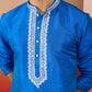 Royal Blue Silk Festival Wear Men'S Kurta Set