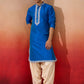 Royal Blue Silk Festival Wear Men'S Kurta Set
