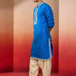 Royal Blue Silk Festival Wear Men'S Kurta Set