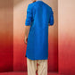 Royal Blue Silk Festival Wear Men'S Kurta Set