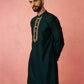 Designer Brown Silk Blend Party Wear Men's Kurta