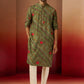 Green Silk Navratri Wear Men'S Kurta Set