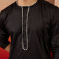 Black Cotton Festival Wear Men'S Kurta Set