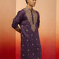 Purple Silk Blend Festival Men's Kurta