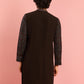 Black Silk Blend Party Wear Men's Kurta
