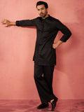 Gold Satin Festival Wear Men'S Kurta Set