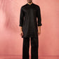Gold Satin Festival Wear Men'S Kurta Set