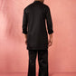 Gold Satin Festival Wear Men'S Kurta Set With Stylist Pocket