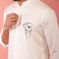 White Satin Festival Wear Men'S Kurta Set