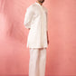White Satin Festival Wear Men'S Kurta Set