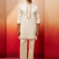Off White Silk Blend Festival Men's Kurta Set