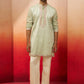 Pista Green Silk Blend Festival Men's Kurta Set
