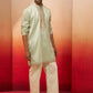 Pista Green Silk Blend Festival Men's Kurta Set