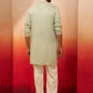 Pista Green Silk Blend Festival Men's Kurta Set