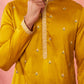 Mustard Silk Festival Wear Men'S Kurta Set