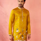 Mustard Silk Festival Wear Men'S Kurta Set