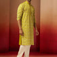 Green Silk Wedding Wear Men'S Kurta Set