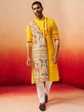 Yellow Cotton Festival Men's Kurta Set
