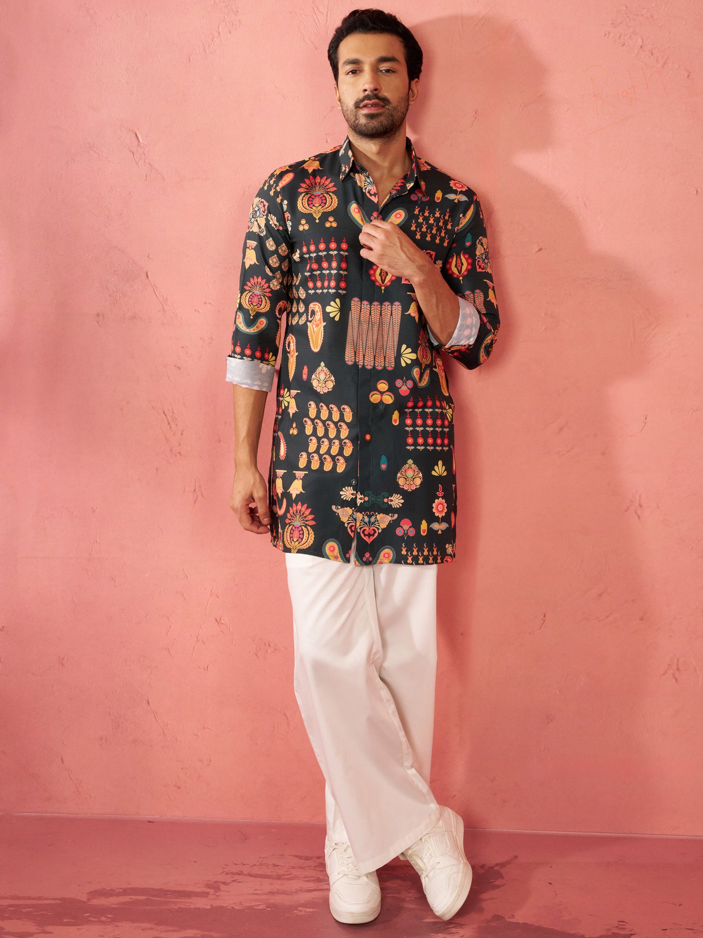 Bottle Green Rayon Festival Wear Men'S Kurta Set