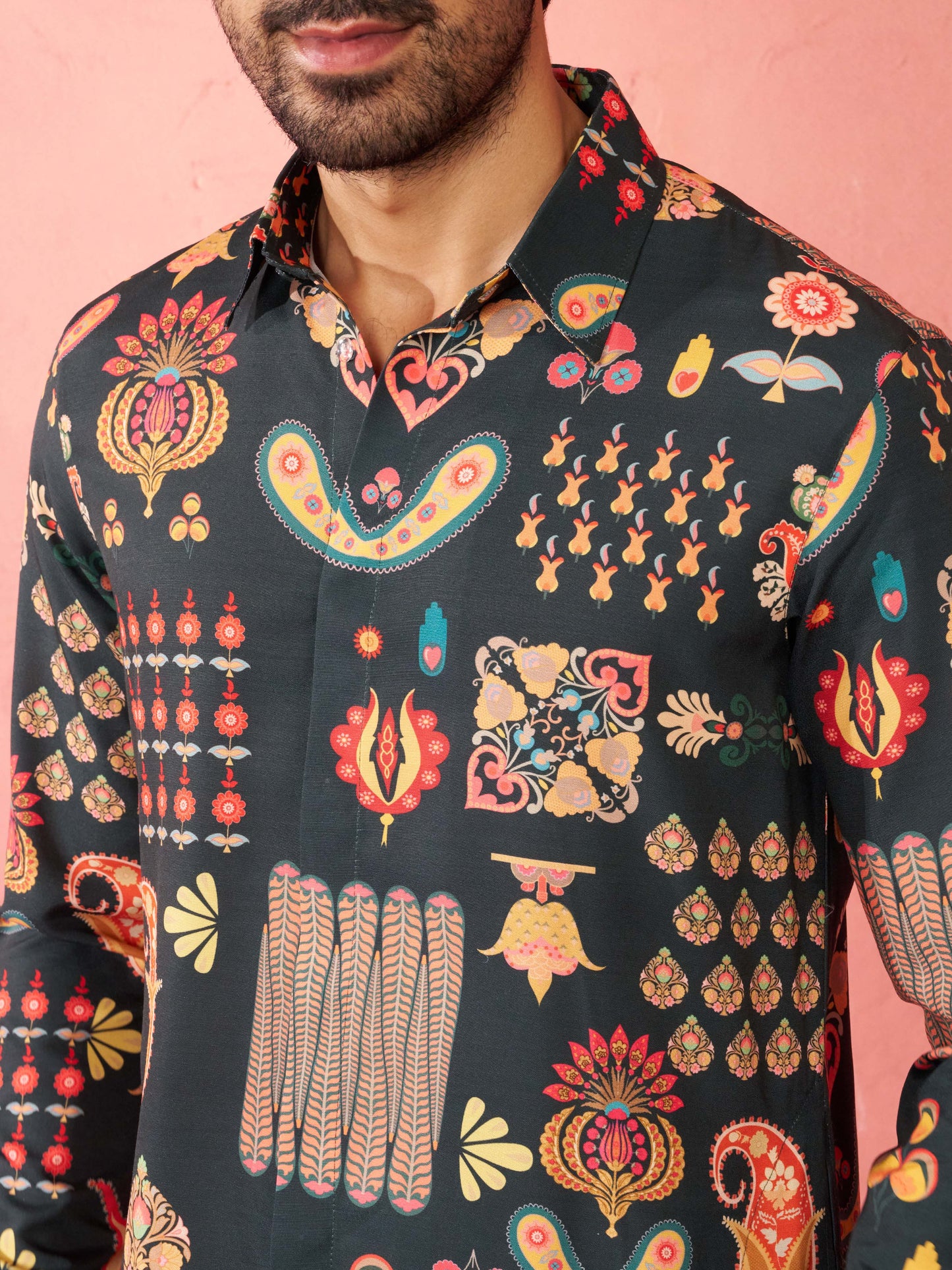 Bottle Green Rayon Festival Wear Men'S Kurta Set