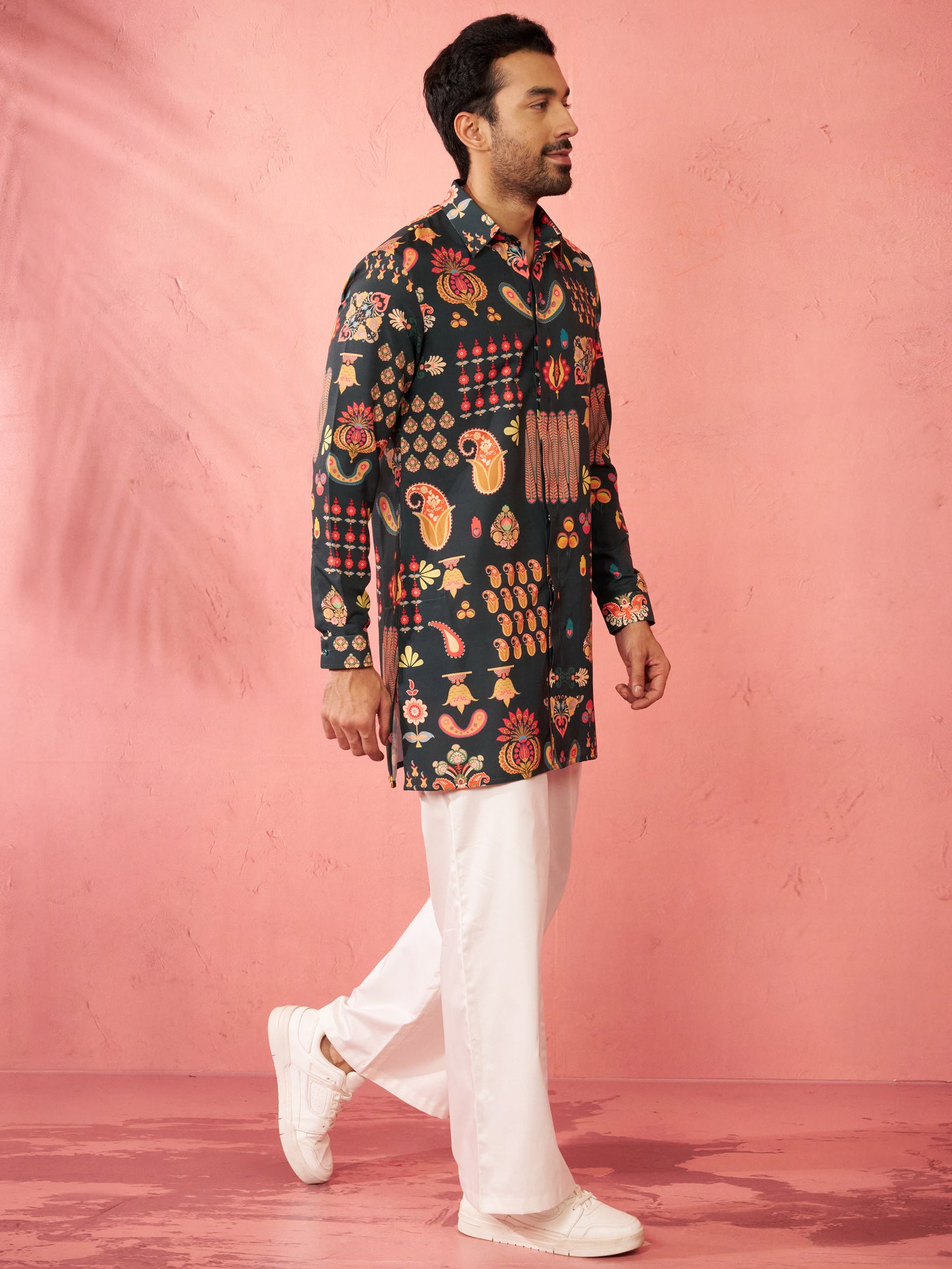 Bottle Green Rayon Festival Wear Men'S Kurta Set
