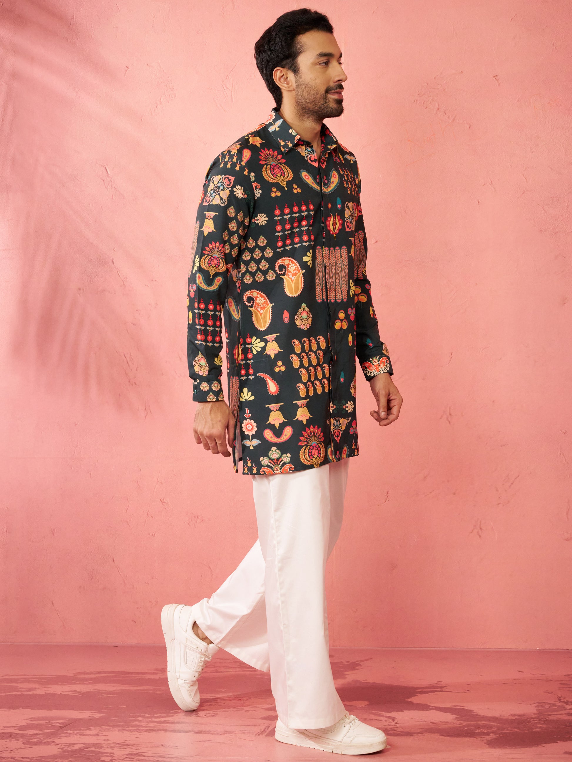 Bottle Green Rayon Festival Wear Men'S Kurta Set