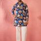 Blue Rayon Festival Wear Men'S Kurta Set