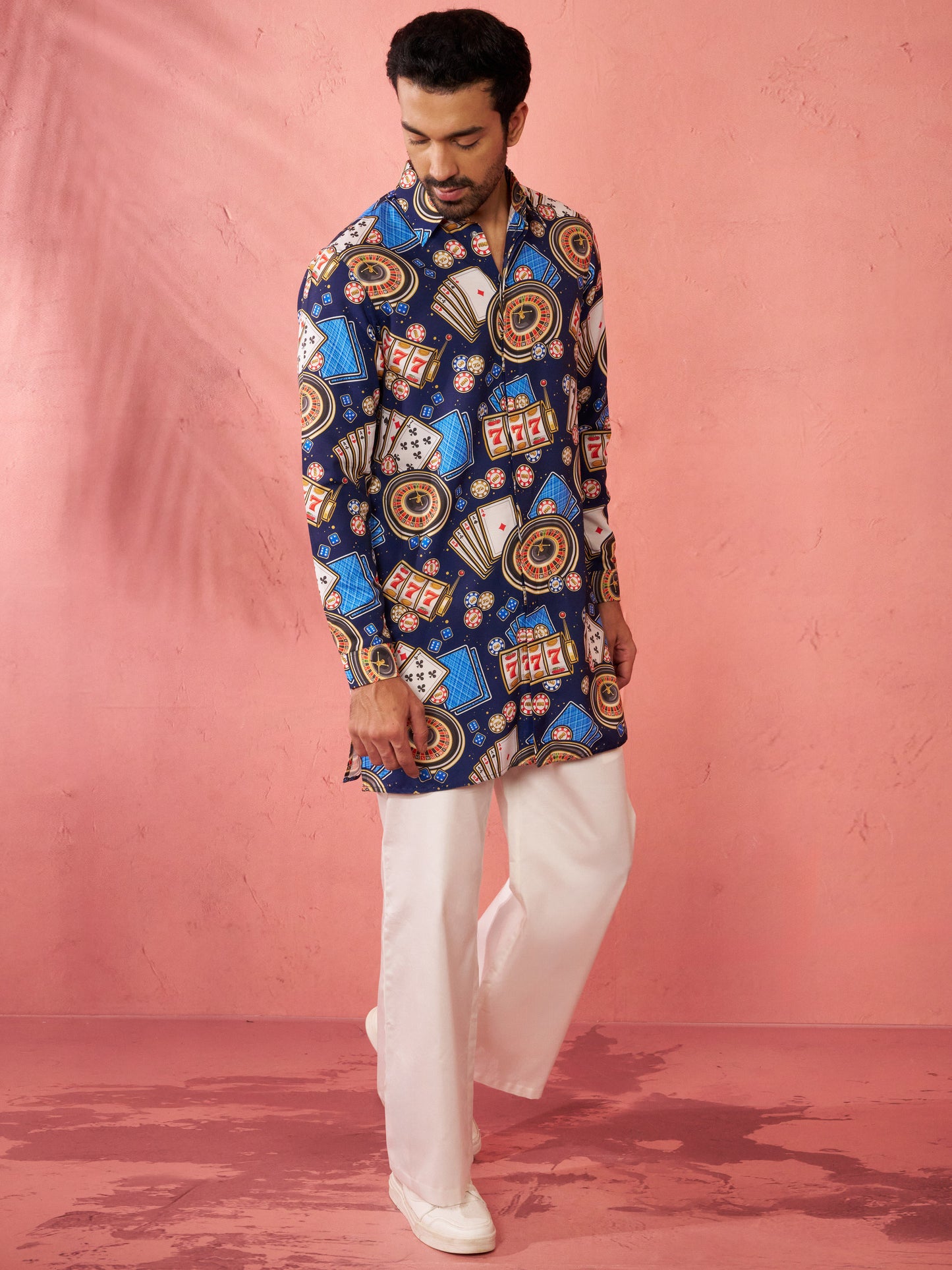Blue Rayon Festival Wear Men'S Kurta Set