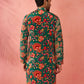 Green Silk Blend Party Wear Men's Kurta
