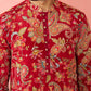 Maroon Silk Blend Party Wear Men's Kurta