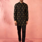 Black Satin Festival Wear Men'S Kurta Set