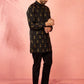 Black Satin Festival Wear Men'S Kurta Set