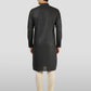Black Silk Wedding Wear Men'S Kurta Set
