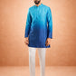 Blue Silk Blend Party Wear Men's Kurta