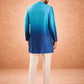 Blue Silk Blend Party Wear Men's Kurta