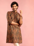 Mint Silk Blend Party Wear Men's Kurta