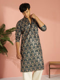 Brown Silk Blend Party Wear Men's Kurta